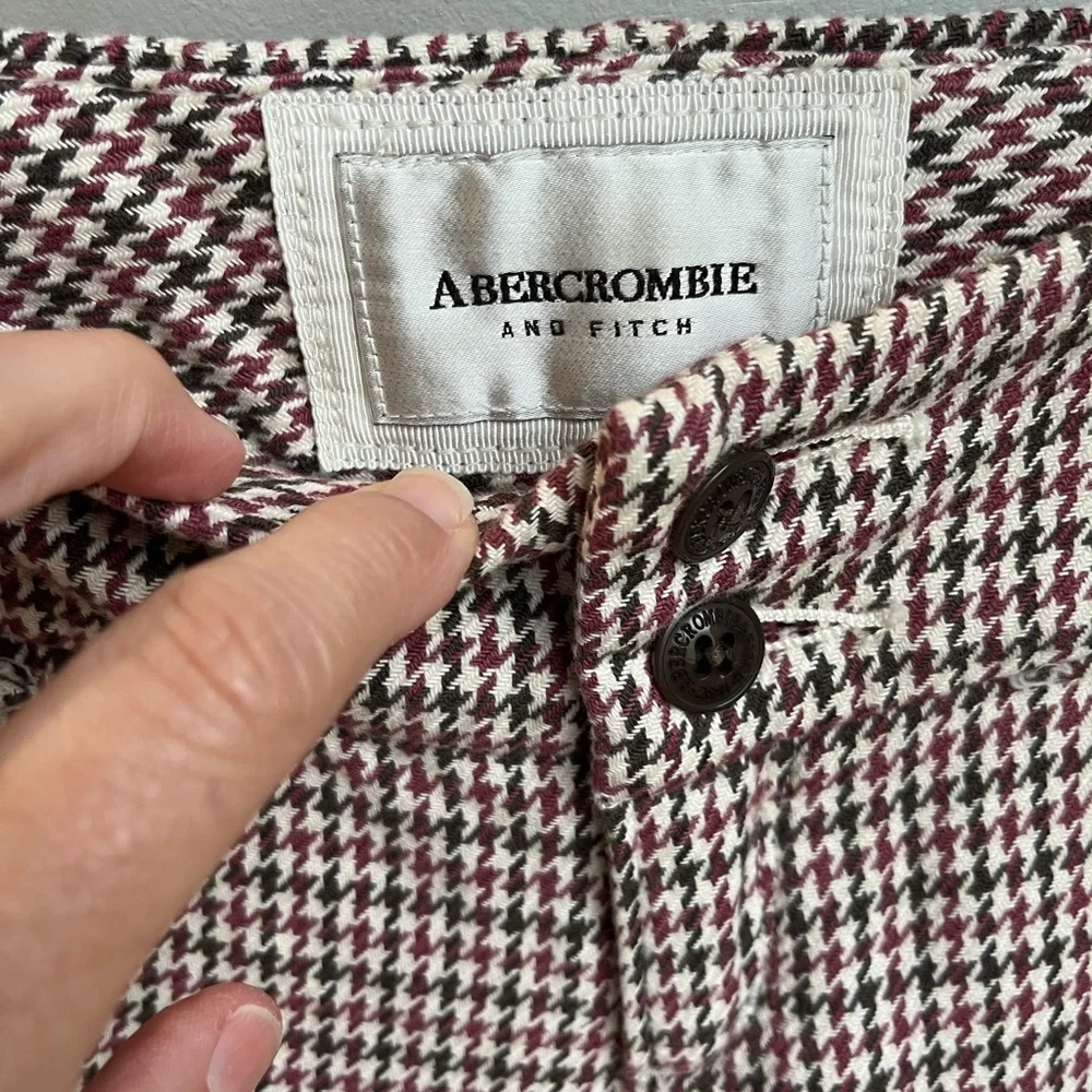 Abercrombie and Fitch Houndstooth Bermuda Shorts Cotton Walking Womens 00